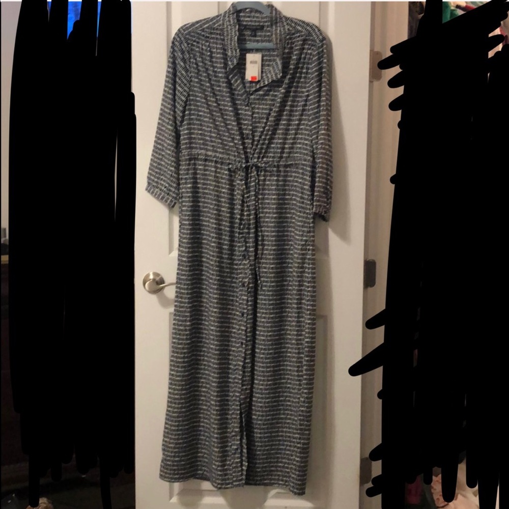 NWT Banana Republic Long Black & White Dress  sz14
